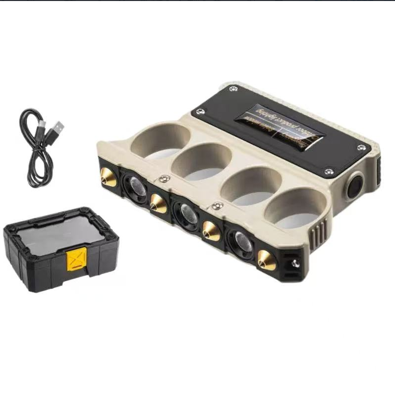 Heyoo指虎型四指含LED电源应急灯10W(ABS+PC+锌合金)