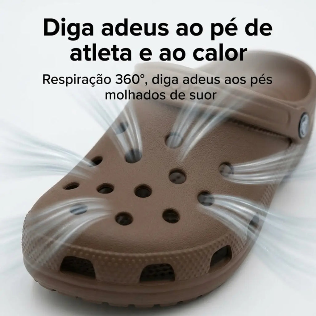 Chinelo Clog Masculino Grande HEYOO Do 40 Ao 45 - Sapato De EVA Com Furos Liso Casual - Pronta Entrega
