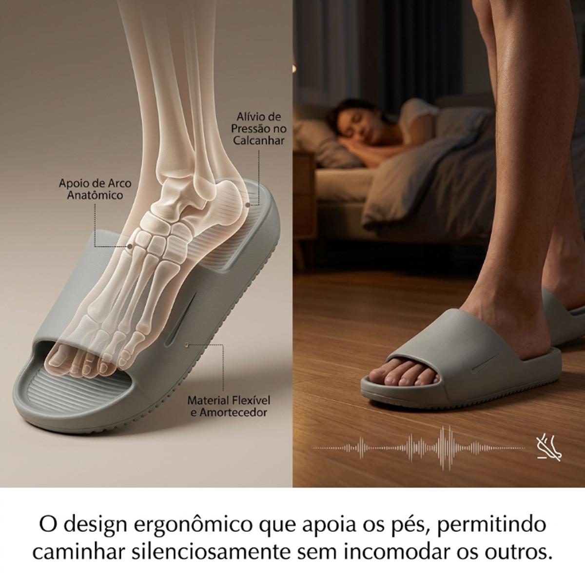 Chinelo Nuvem Slide Unissex HEYOO - EVA Macio E Antiderrapante Sandalia Para Banho Piscina Pronta Entrega