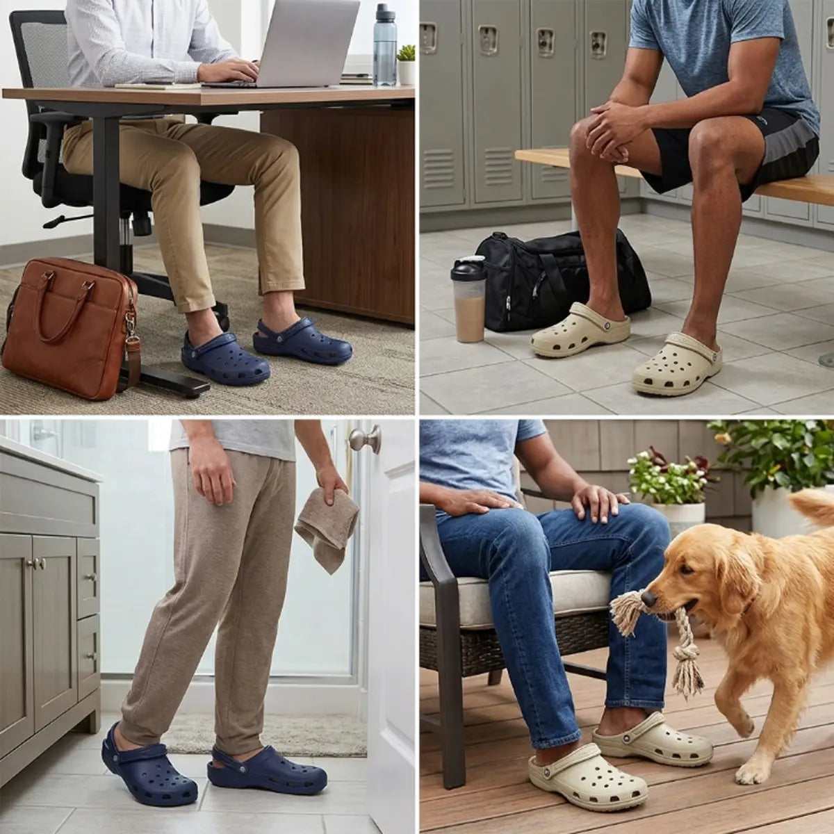 Chinelo Clog Masculino Grande HEYOO Do 40 Ao 45 - Sapato De EVA Com Furos Liso Casual - Pronta Entrega