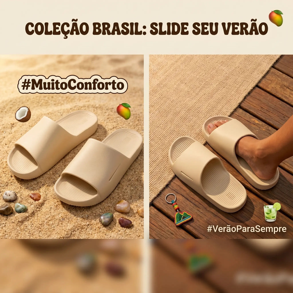 Chinelo Nuvem Slide Unissex HEYOO - EVA Macio E Antiderrapante Sandalia Para Banho Piscina Pronta Entrega
