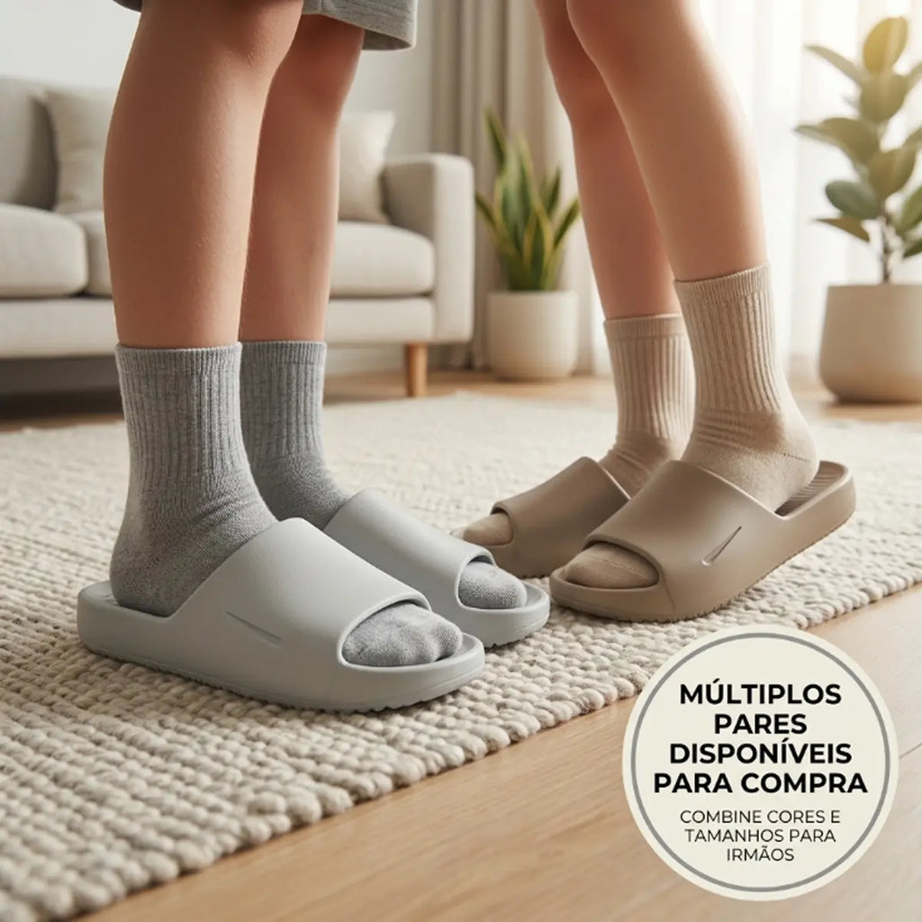 Chinelo Nuvem Slide Unissex HEYOO - EVA Macio E Antiderrapante Sandalia Para Banho Piscina Pronta Entrega