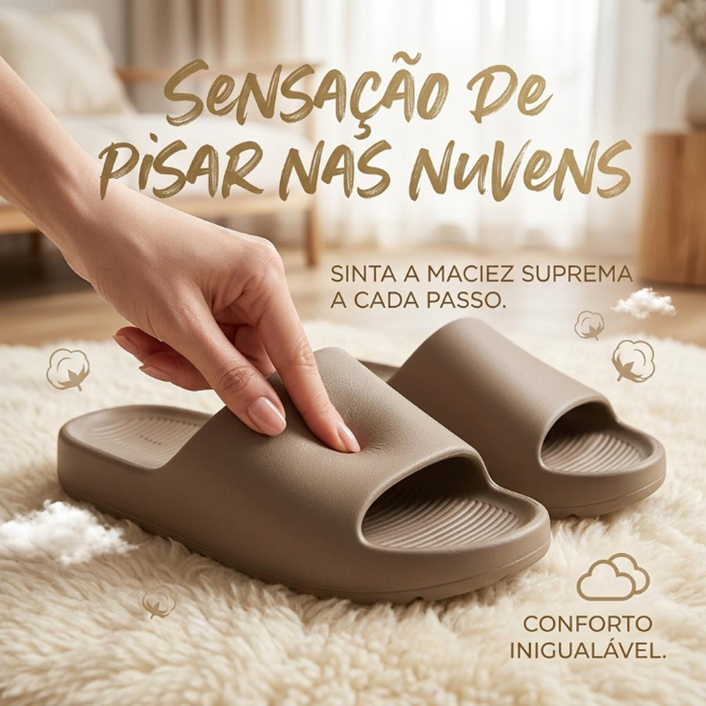 Chinelo Nuvem Slide Unissex HEYOO - EVA Macio E Antiderrapante Sandalia Para Banho Piscina Pronta Entrega