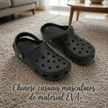 Chinelo Clog Masculino Grande HEYOO Do 40 Ao 45 - Sapato De EVA Com Furos Liso Casual - Pronta Entrega