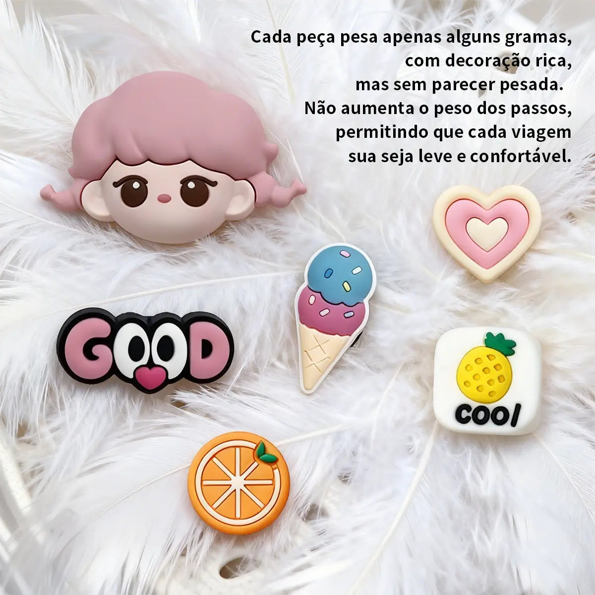 Pins para Clog e Crocs - Charms Decorativos DIY para Calcados - Personalizacao Criativa