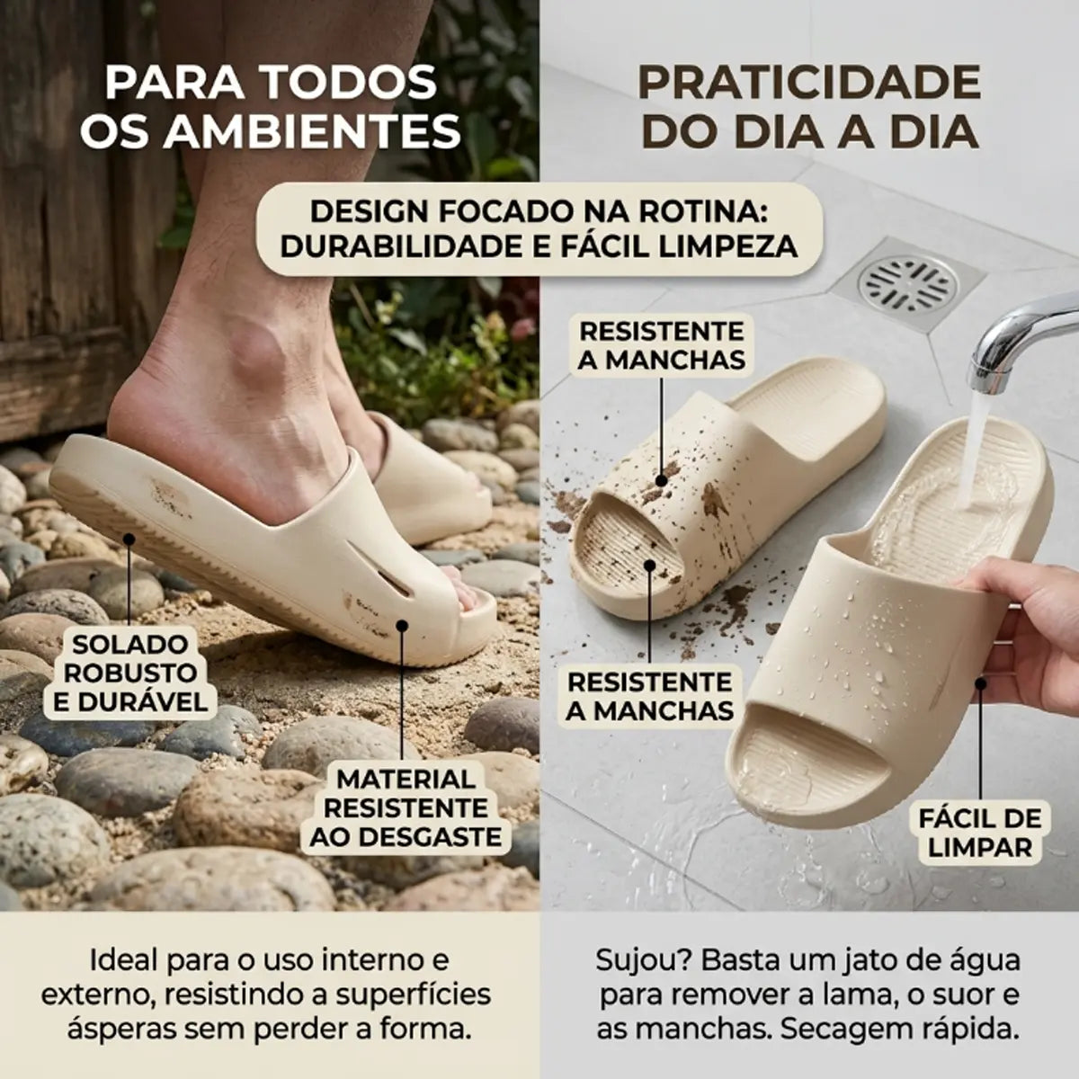 Chinelo Nuvem Slide Unissex HEYOO - EVA Macio E Antiderrapante Sandalia Para Banho Piscina Pronta Entrega