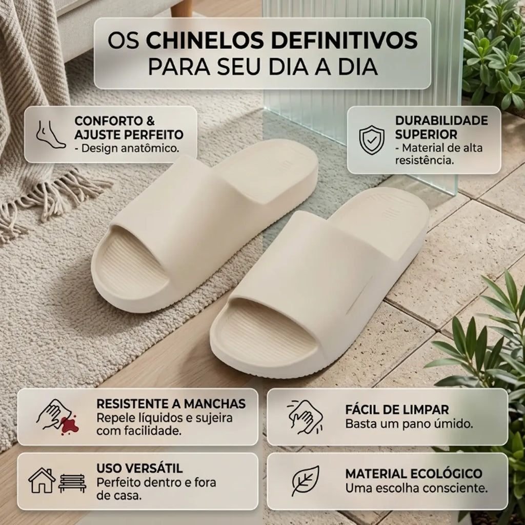 Chinelo Nuvem Slide Unissex HEYOO - EVA Macio E Antiderrapante Sandalia Para Banho Piscina Pronta Entrega