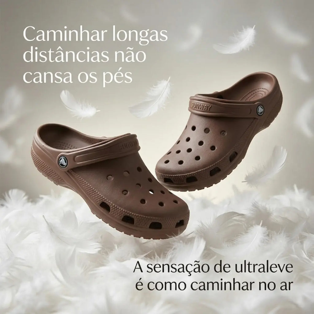 Chinelo Clog Masculino Grande HEYOO Do 40 Ao 45 - Sapato De EVA Com Furos Liso Casual - Pronta Entrega