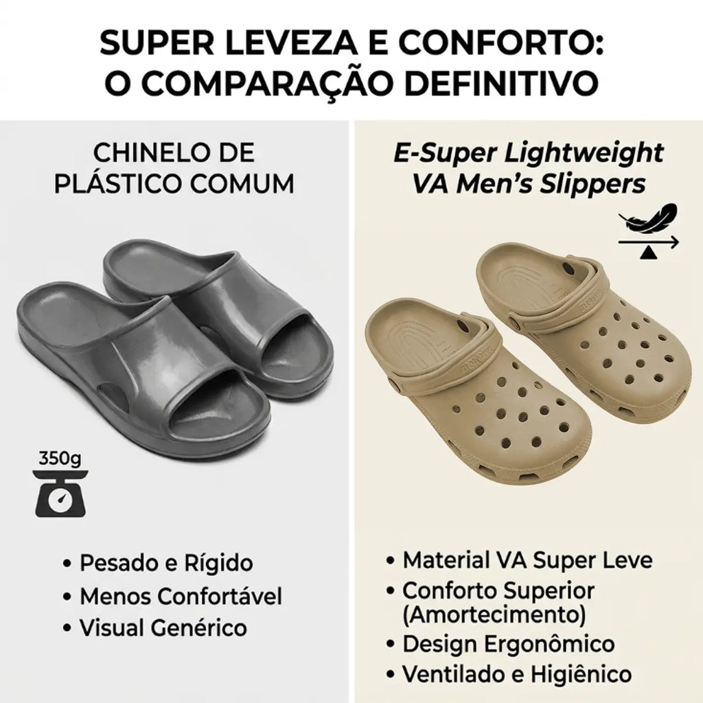 Chinelo Clog Masculino Grande HEYOO Do 40 Ao 45 - Sapato De EVA Com Furos Liso Casual - Pronta Entrega